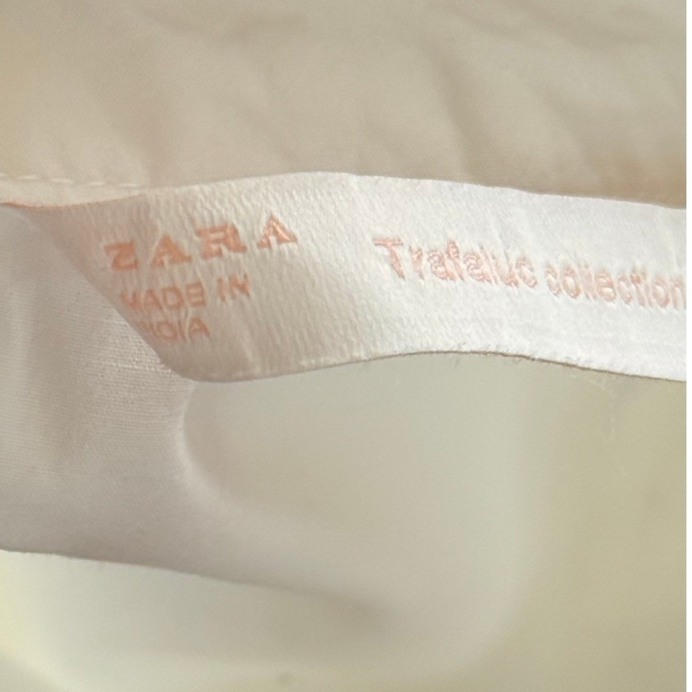 Zara Embroidered Floral Blouse S White - Picture 4 of 4